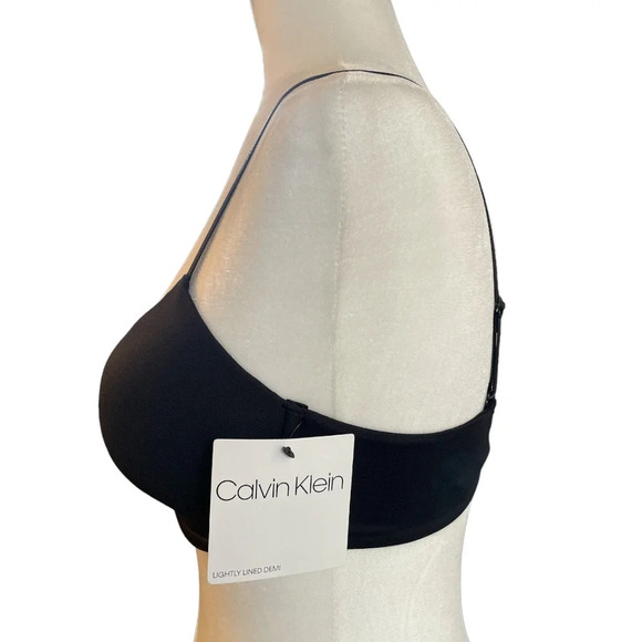 Calvin Klein Constant Convertible Strap Lightly Lined Demi Bra Black Size 32 D - Picture 6 of 6
